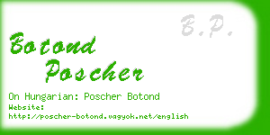 botond poscher business card